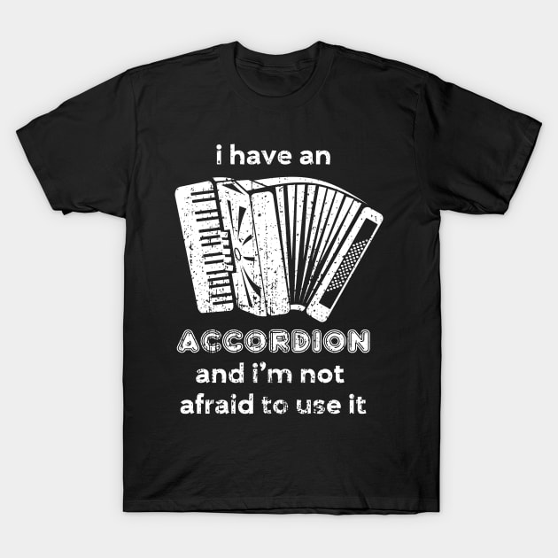 I have an accordion and I'm not afraid to use it T-Shirt by evisionarts